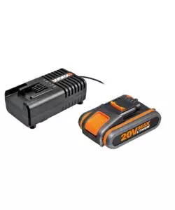 SET CARICABATTERIA  E BATTERIA WORX "WA3601" 20V 2.0AH 20V
